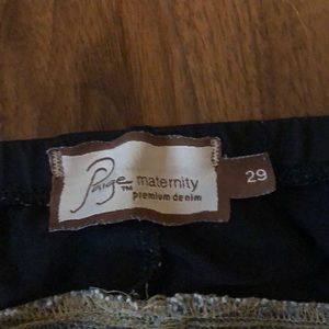 Paige Cropped maternity jeans.